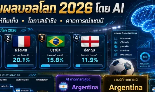ทำนายผลบอลโลก 2026 โดย AI
