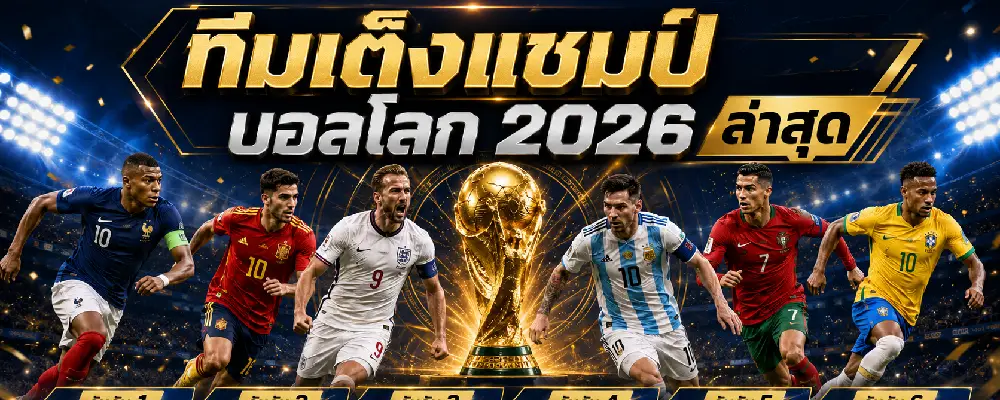 ทีมเต็งแชมป์บอลโลก 2026 ล่าสุด